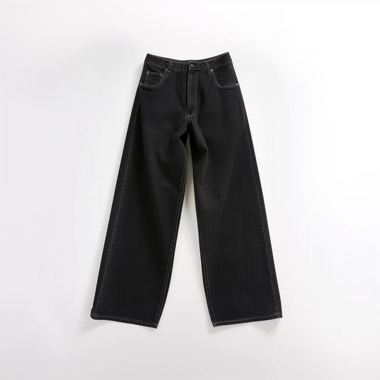 STRAIGHT-LEG DENIM TROUSERS